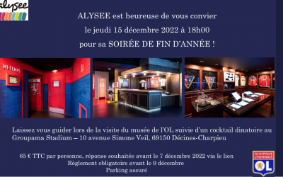 Soirée de fin d&rsquo;année 2022 – Visite du musée de l&rsquo;OL